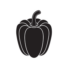 bell pepper silhouette vector