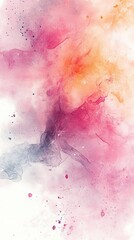 Obraz premium Colorful abstract watercolor texture with splashes and gradients on white background.