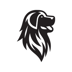 Head of a german shefard dog.