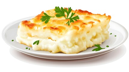 A comforting plate of shepherd s pie with mashed potatoes and a crispy golden crust