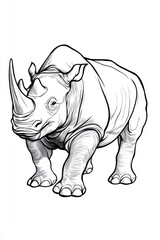 Fototapeta premium how to draw a rhino