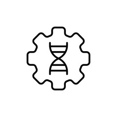 Genetic management outline icons, minimalist vector illustration ,simple transparent graphic element .Isolated on white background