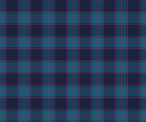 Plaid, blue, green, pink, timeless magical cross lines pattern, seamless for textiles, and for designing clothes, skirts or decorative fabrics. Vector illustration.