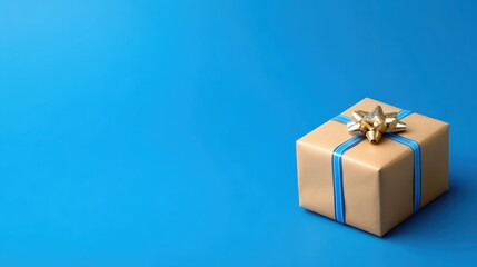 a gift box on a blue background