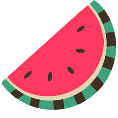 watermelon, fruit, food, melon, cartoon, illustration, sweet, slice, fresh, red, dessert, juicy, summer, green, delicious, fruits, icon, nutrition, tasty, 수박, 과일