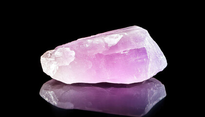 purple amethyst isolated on black background