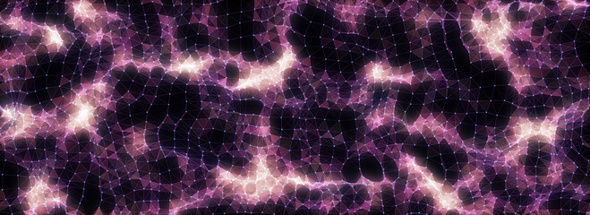 Abstract distorted wireframe wave. Curve surface background. Technology grid pattern. Mesh wave. 3d rendering.