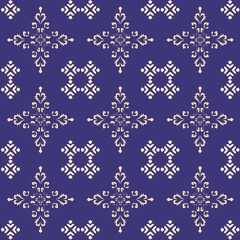 Luxury Thai pattern soft purple background vector illustration. Lai Thai element pattern. Lavender colorthai fabric modern design pattern on blue background vector