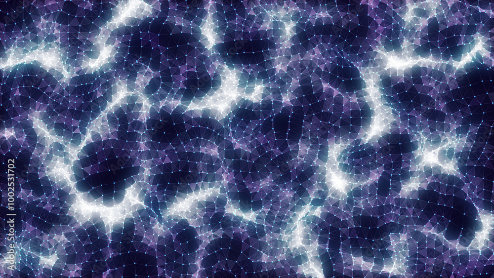 Poster abstract distorted wireframe wave. curve surface background. technology grid pattern. mesh wave. 3d 