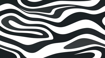 easy seamless black and white line pattern with hand drawn doodle background