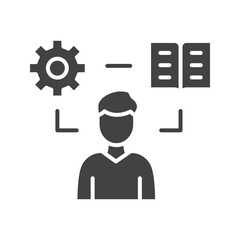 Online Education Glyph illustration