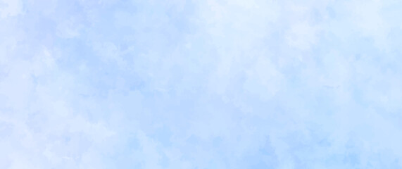 Blue winter vector watercolor art background with paper texture and brush strokes for cards, flyers, poster, cover design, business cards. Christmas blue watercolor texture wallpaper.