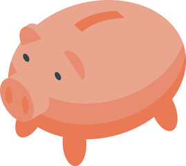 This pink piggy bank is perfect for representing saving money or personal finance