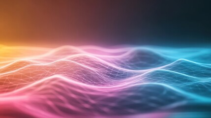Abstract Waves of Colorful Light and Energy