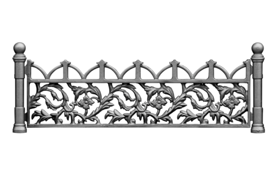 Old-time forged fence 2. B.