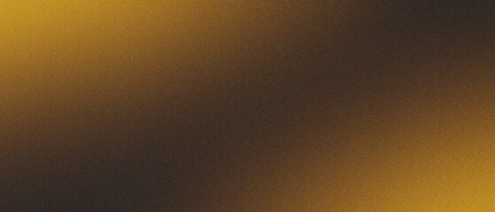 Yellow  dark goldenrod illuminated spots on black, grainy color gradient background, noise texture effect