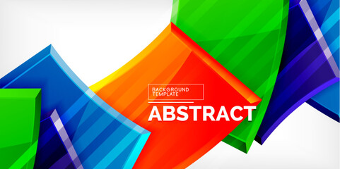 Vector abstract color geometric shapes. Illustration For Wallpaper, Banner, Background, Card, Book Illustration, landing page