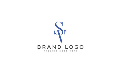 letter SV logo design vector template design for brand.
