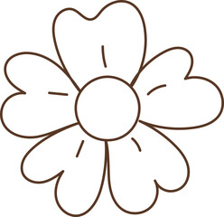 Groovy Christmas Outline flower