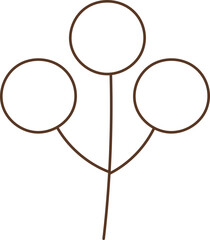 Groovy Christmas Outline Holly Cherry