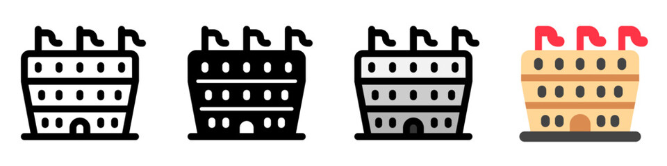 Editable stadium, coliseum, amphitheater vector icon. Part of a big icon set family. Perfect for web and app interfaces, presentations, infographics, etc