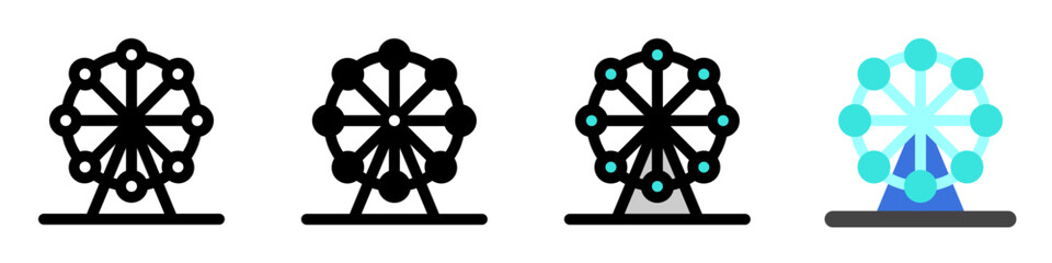 Editable ferris wheel, amusement park vector icon. Part of a big icon set family. Perfect for web and app interfaces, presentations, infographics, etc