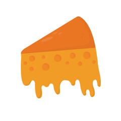 melted cheese vector. flat illustration design