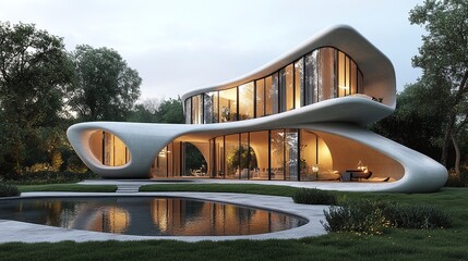 Fototapeta premium 3D construction design by architects in a high-tech studio, bringing together innovation, modern architecture, creative building solutions, and futuristic design concepts