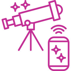 Telescope Vector Icon Design