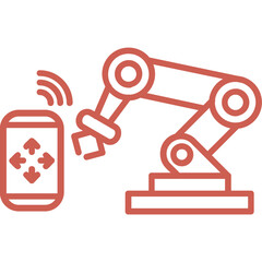 Robot Arm Vector Icon Design