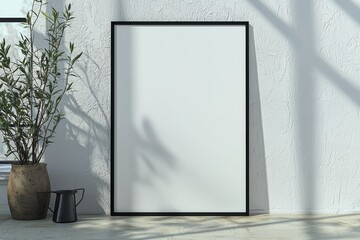 A3 Poster Mockup on White Background created with Generative AI