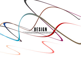 White background with gradient colorful ribbon pattern. White background with modern graffiti pattern.