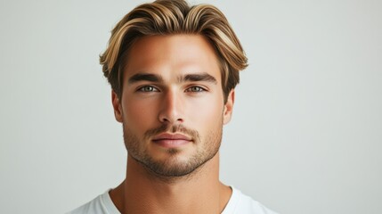 Obraz premium Rugged Male Portrait with Intense Expression