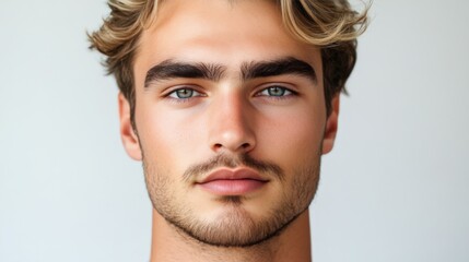 Fototapeta premium Rugged Male Portrait with Intense Expression