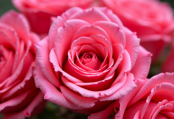pink rose close up