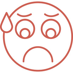 Worried Vector Icon Design