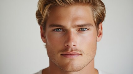 Fototapeta premium Rugged Male Portrait with Intense Expression