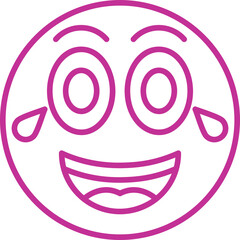 Laughing Vector Icon Design