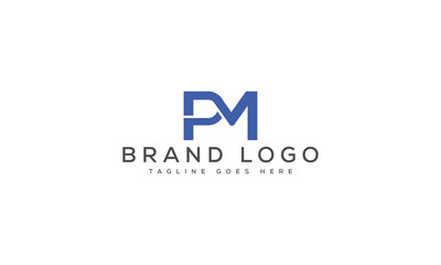 letter PM logo design vector template design for brand.