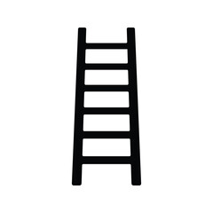 Step ladder black and white flat vector icon design. Step ladder symbol design and clip art