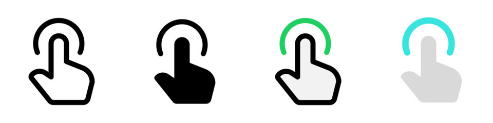 Obraz premium Editable one finger hold vector icon. Part of a big icon set family. Perfect for web and app interfaces, presentations, infographics, etc