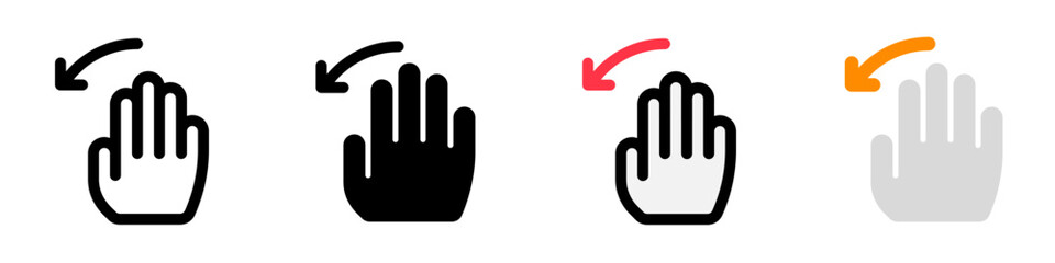 Editable hand swipe left vector icon. Part of a big icon set family. Perfect for web and app interfaces, presentations, infographics, etc