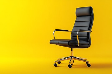 Obraz premium office chair isolated. Executive Stylish workplace. 3D illustration.