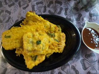 Mendoan tempe is a food made from soybeans fried with wheat flour