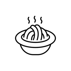 Pasta outline icons, minimalist vector illustration ,simple transparent graphic element .Isolated on white background