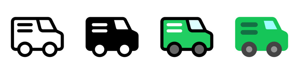 Editable delivery van vector icon. Vehicles, transportation, travel. Part of a big icon set family. Perfect for web and app interfaces, presentations, infographics, etc