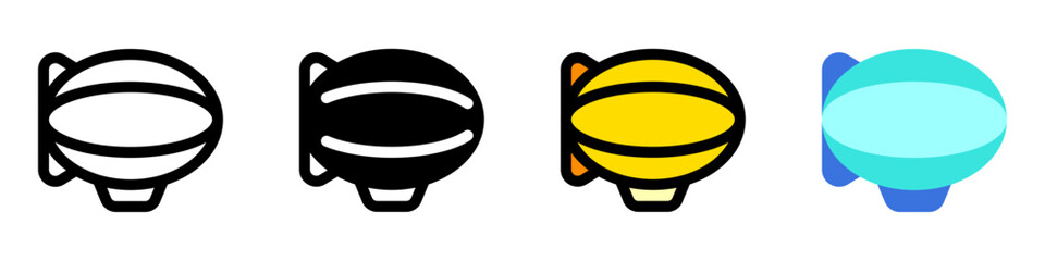 Editable zeppelin vector icon. Vehicles, transportation, travel. Part of a big icon set family. Perfect for web and app interfaces, presentations, infographics, etc © Totto House