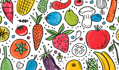 vegetable and fruits photo or illustrator on white background