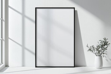 A3 Poster Mockup on White Background created with Generative AI