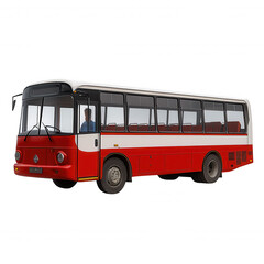 Urban Transit Bus on a Blank Background